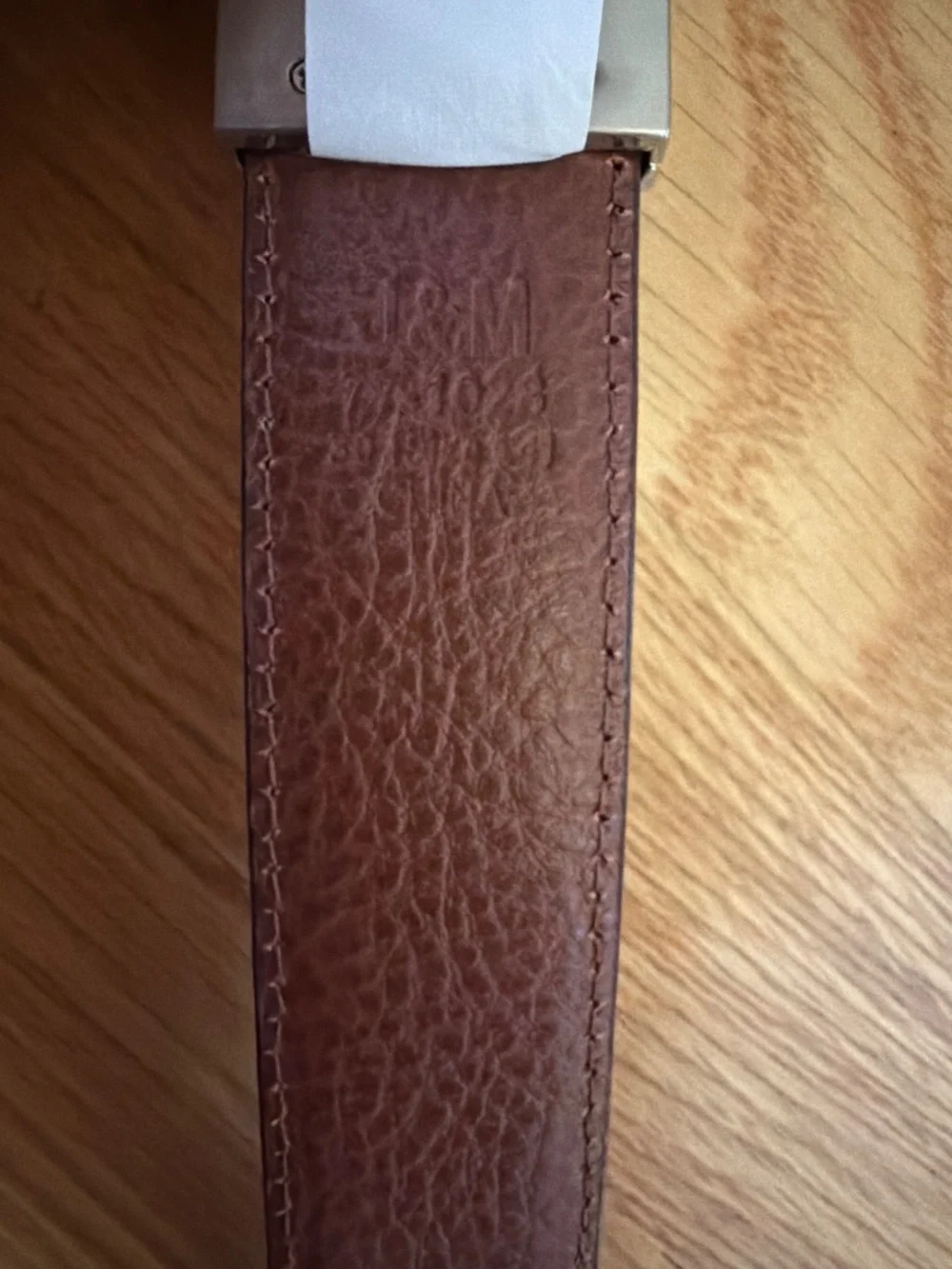 Johnston & Murphy boys leather football reversible belt